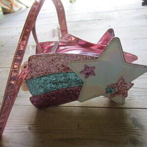 Star Purse Shiny Irridescent Claire's Club Kawaii Cute Glitter Girl's Bag
